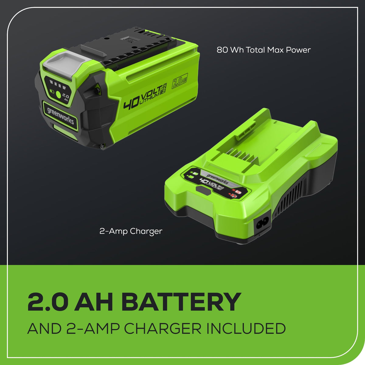 40V 12" Cordless Battery String Trimmer w/ 2.0 Ah Battery & Charger