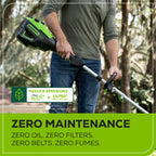 60V 16" Brushless Cordless Battery String Trimmer (Attachment Capable): (1) 4.0 Ah Battery, (1) 3A Charger, (1) Shoulder Strap
