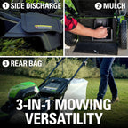 Pro 80V 21" Brushless Push Lawn Mower w/ (2) 2.0Ah Batteries & Rapid Charger