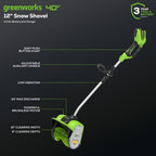 40V 12" Cordless Battery Snow Shovel: 4.0 Ah Battery and Charger
