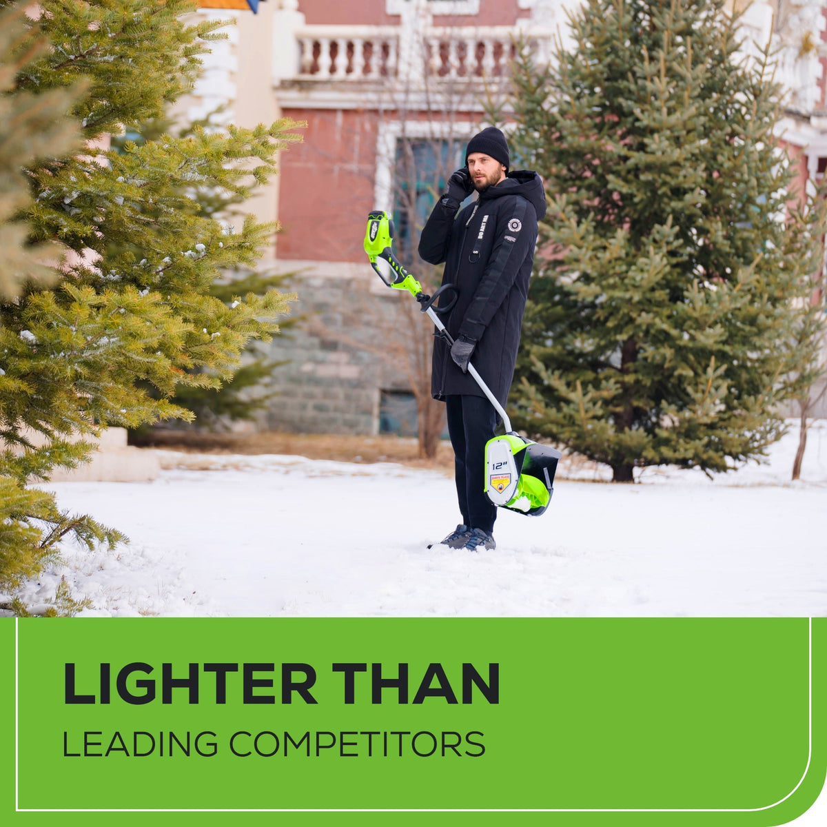 40V 12" Cordless Battery Snow Shovel: 4.0 Ah Battery and Charger