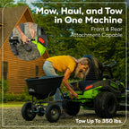 60V 42" Cordless Battery CrossoverT Riding Lawn Mower: (6) 8.0 Ah Batteries and (3) Dual-Port Turbo Chargers, CRT4261