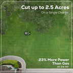 60V 42" Cordless Battery CrossoverT Riding Lawn Mower: (6) 8.0 Ah Batteries and (3) Dual-Port Turbo Chargers, CRT4261