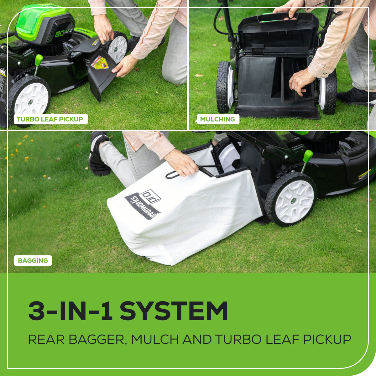 80V 21" Cordless Battery 3-in-1 Self-Propelled Lawn Mower w/ 4.0Ah Battery & Charger, LM2138S