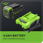 40V 550 CFM Cordless Battery Leaf Blower w/ 4.0 Ah Battery & Charger