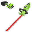 24V 22" Cordless Battery Hedge Trimmer 2800 SPM: 4.0 Ah USB Battery and Charger