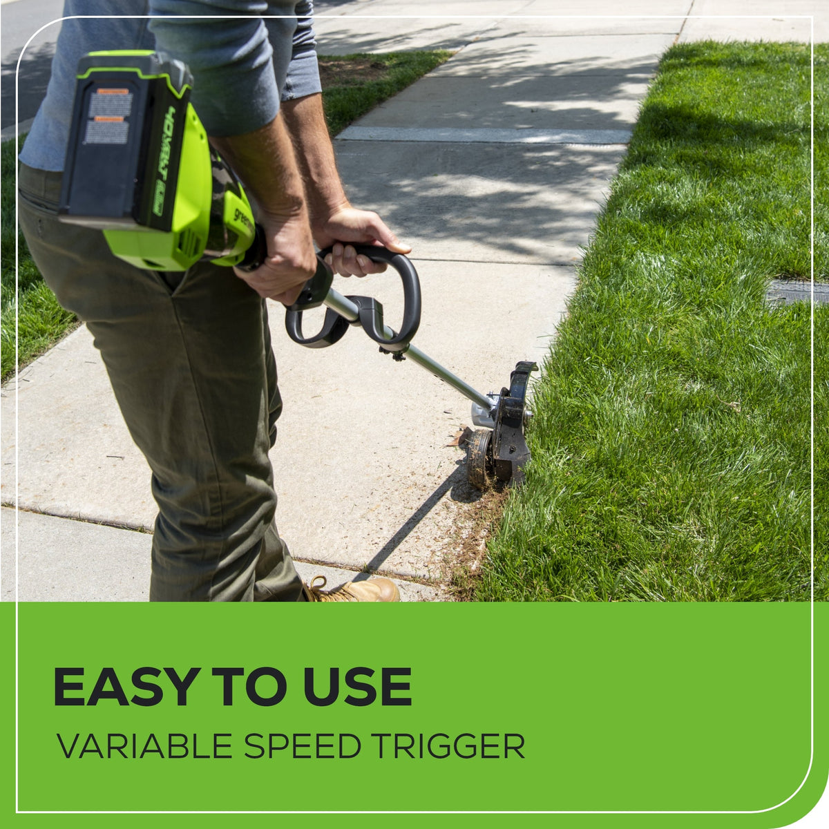 40V 8" Brushless Cordless Battery Edger: (1) 4.0 Ah Battery, (1) 2A Charger