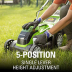 40V 14" Cordless Battery Push Lawn Mower: 4.0 Ah Battery and Charger, LM1404
