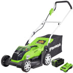 40V 14" Cordless Battery Push Lawn Mower: 4.0 Ah Battery and Charger, LM1404