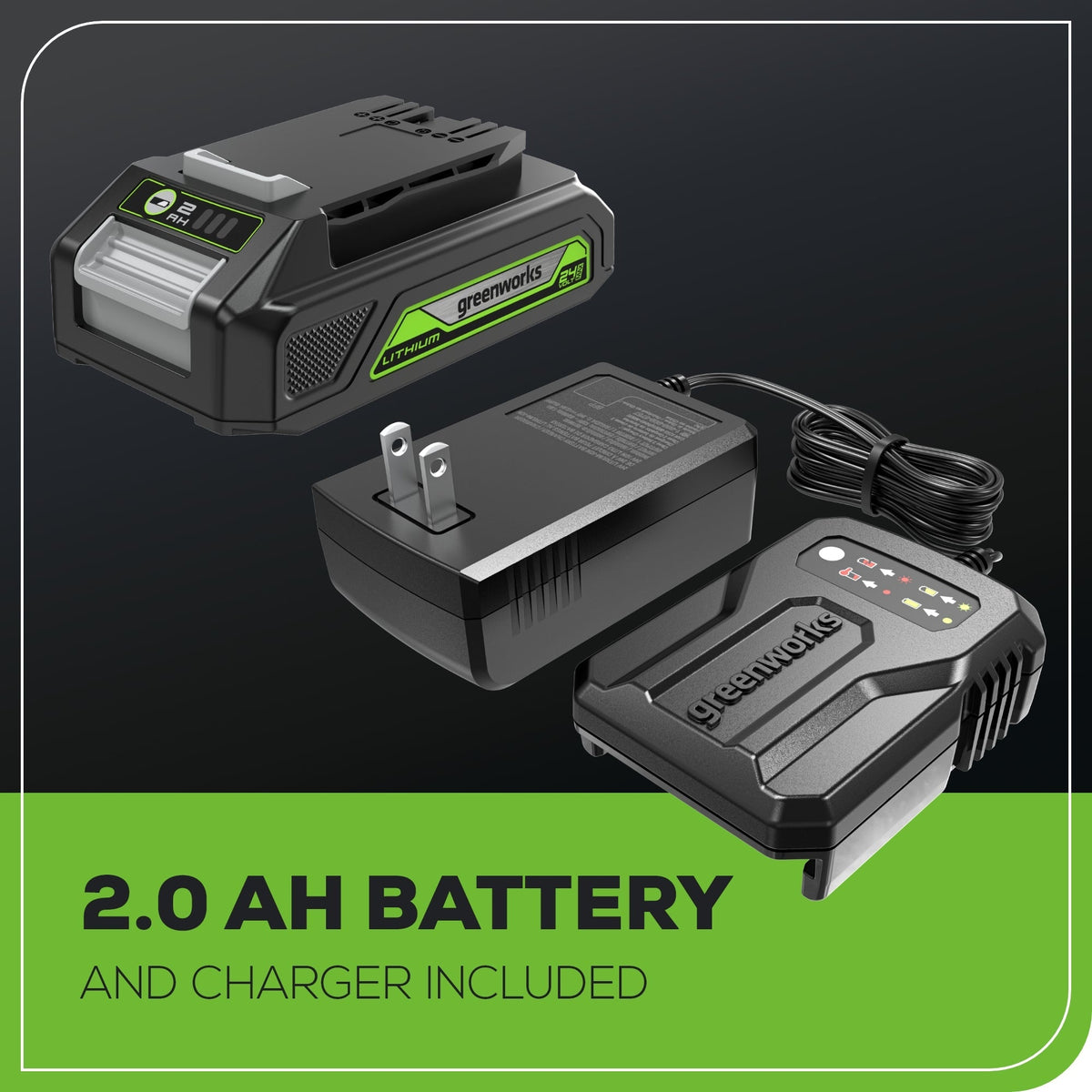 24V Cordless Battery Compact Router: 2.0 Ah Battery and Charger