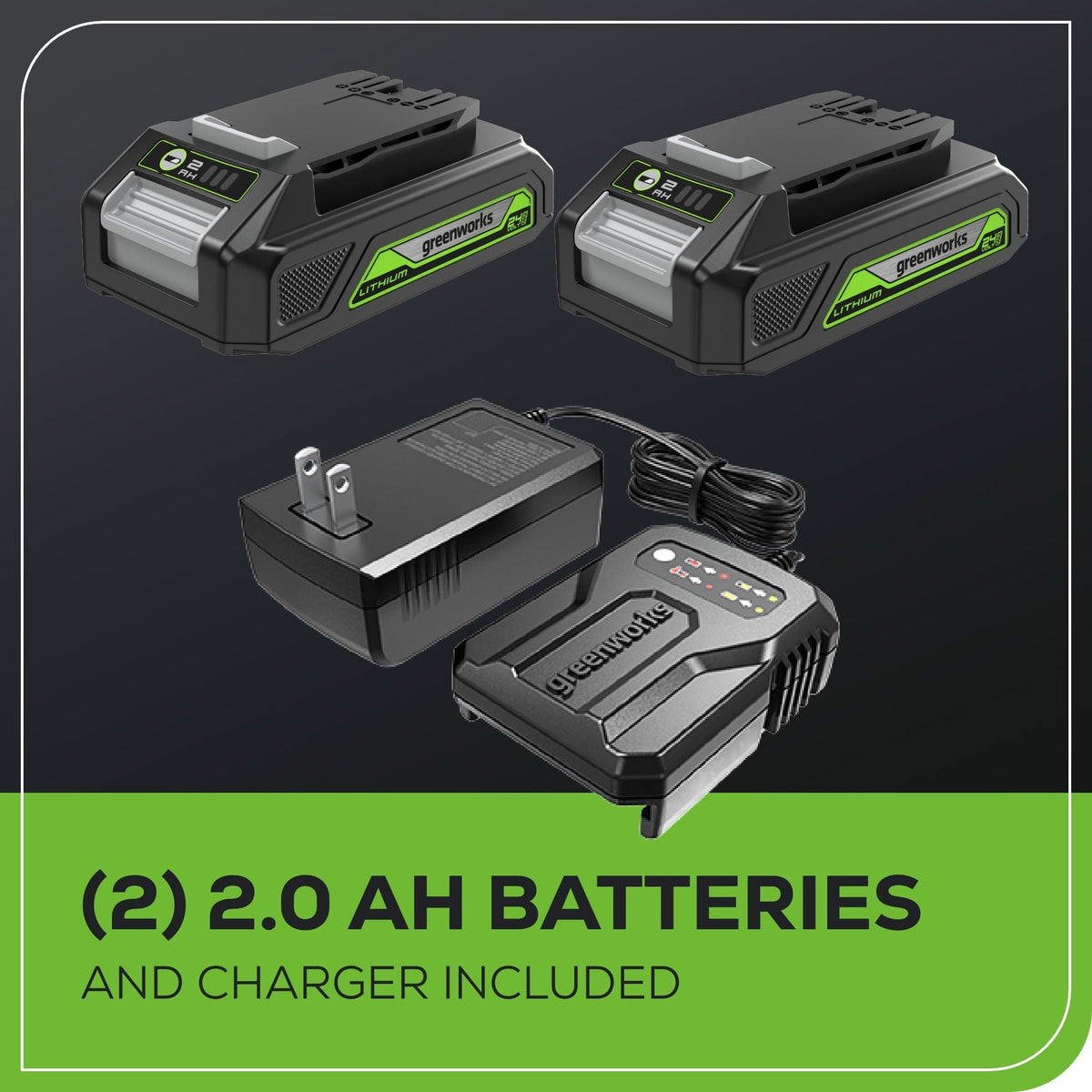 24V 1/4" 1950 in/lbs Brushless Impact Driver Kit (8-piece Bit Set and Tool Bag Included): (2) 2Ah Batteries and Charger