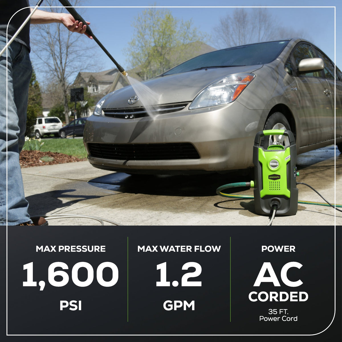 1600 PSI 1.2 GPM Electric Pressure Washer
