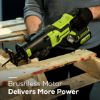 24V Cordless Battery Reciprocating Saw: 4.0 Ah USB Battery and Charger
