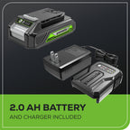 24V Cordless Battery 500 Lumen Lantern: 2.0 Ah Battery and Charger