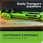 24V Cordless Battery Standing Light Kit: 2.0 Ah Battery and Charger