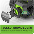 24V Cordless Battery Bluetooth Speaker: 2.0 Ah Battery and Charger