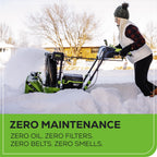 80V 24" Cordless Battery Two-Stage Snow Blower: (2) 5.0 Ah Batteries and Dual-Port Rapid Charger