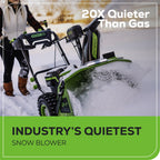 80V 24" Cordless Battery Two-Stage Snow Blower: (2) 5.0 Ah Batteries and Dual-Port Rapid Charger