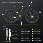 80V VENTURE Series 27.5" Electric Commuter Bike, 4Ah Battery and Charger