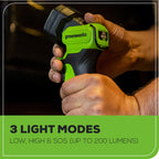 24V 200 Lumen Cordless Battery LED Flashlight (Tool Only)