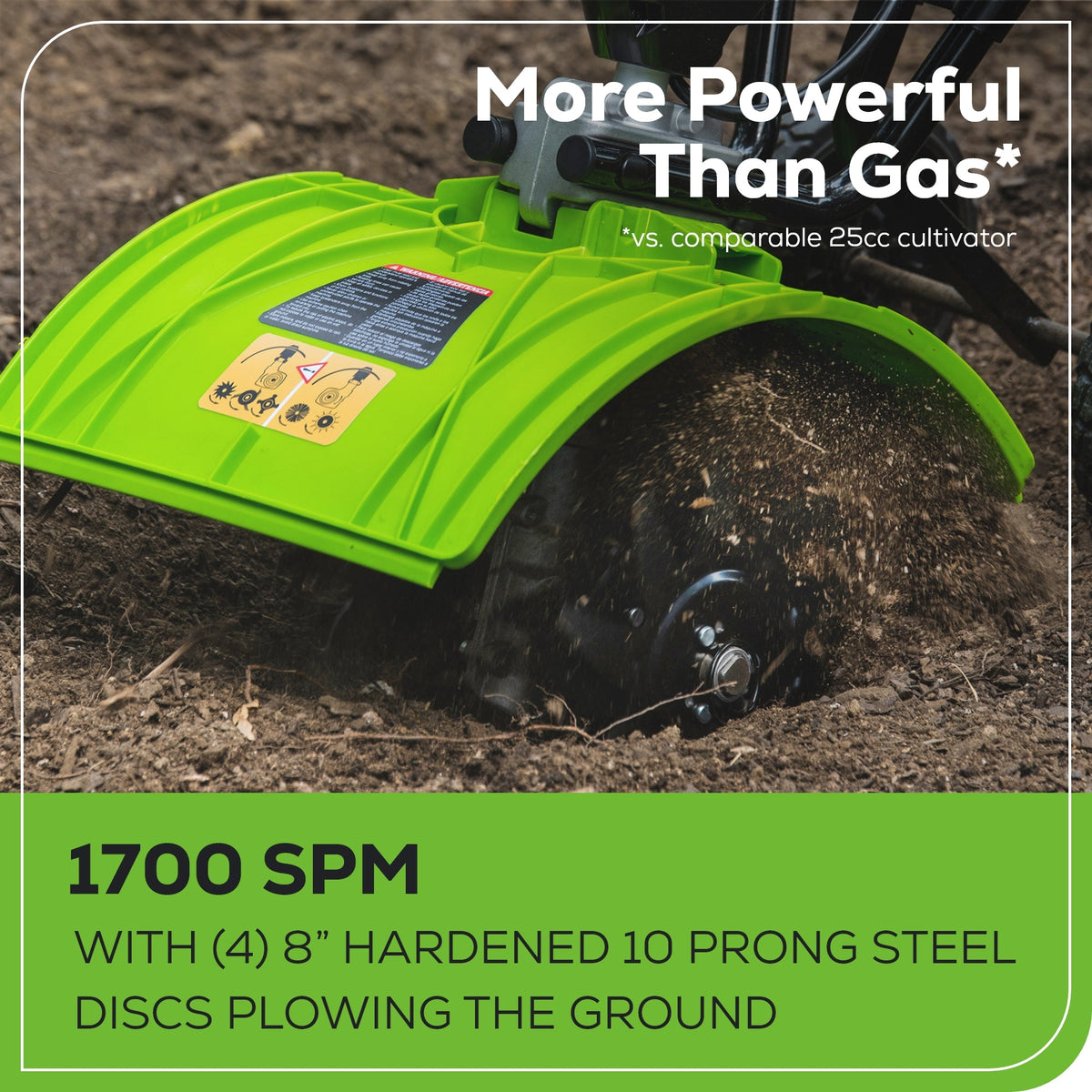 60V 8" Cordless Battery Cultivator / Tiller (Tool Only)