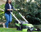 60V 25" Cordless Battery Self-Propelled Mower Combo Kit, Blower: (2) 4.0 Ah Batteries and Dual-Port Charger