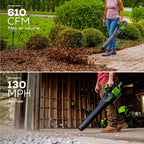 60V 25" Cordless Battery Self-Propelled Mower Combo Kit, Blower: (2) 4.0 Ah Batteries and Dual-Port Charger