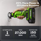 24V Cordless Battery Speed Saw Rotary Tool: 2.0 Ah USB Battery and Charger