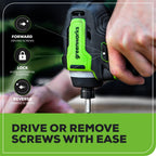 24V 1/4" 1950 in/lbs Brushless Impact Driver Kit: (2) 2.0 Ah Batteries, Charger, Bits and Tool Bag