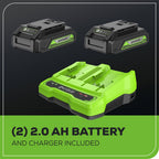 24V 1/4" 2650 in/lbs Brushless Impact Driver Kit: (2) 2.0 Ah USB Batteries, Dual-Port Charger and Bits