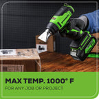 24V Cordless Battery Heat Gun: 4.0 Ah Battery and Charger
