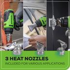 24V Cordless Battery Heat Gun: 4.0 Ah Battery and Charger