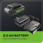 24V 23-FT Cordless Battery Drain Auger, (1) 2Ah Battery and Charger