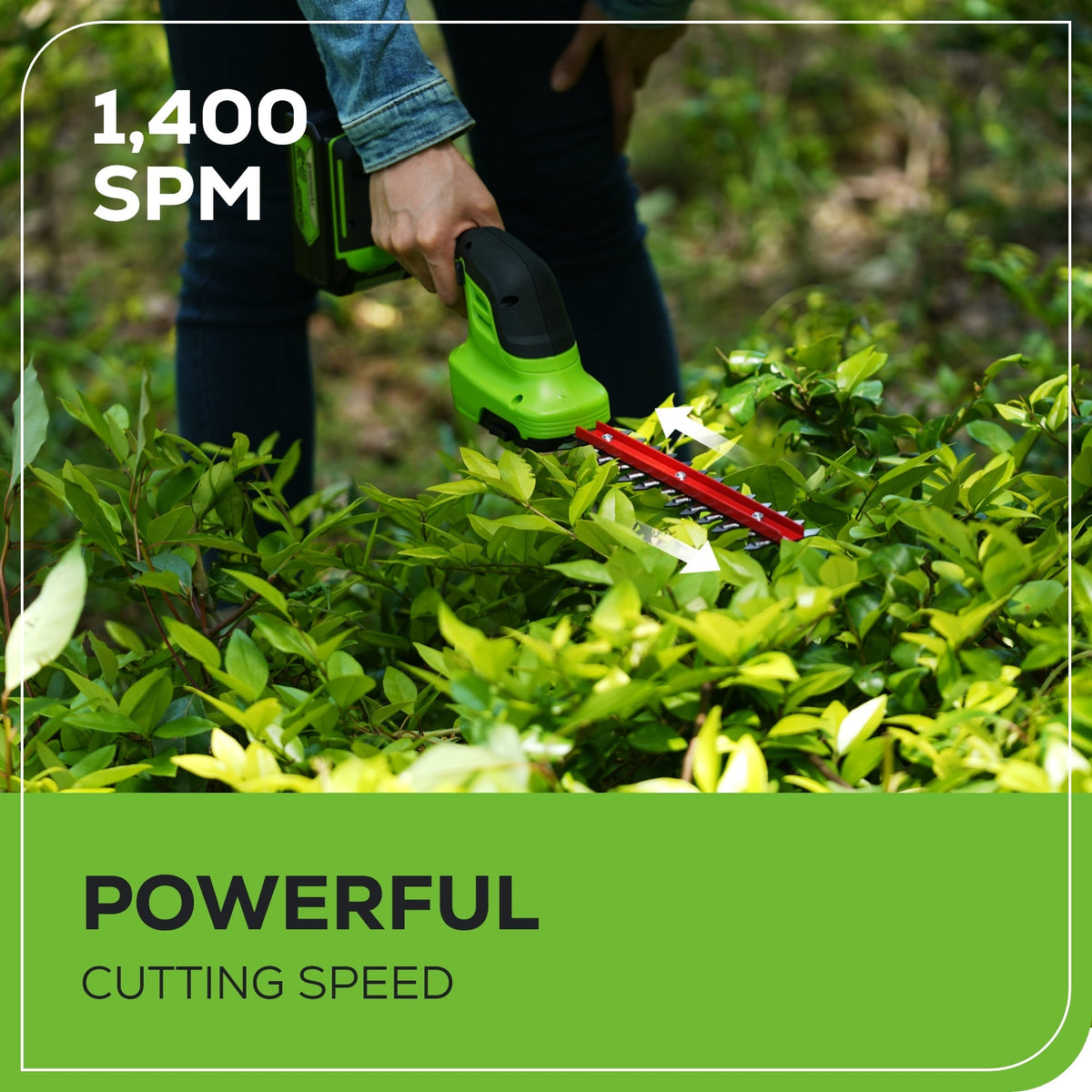 24V Shear Shrubber, 1.5Ah USB Battery and 0.5A Charger
