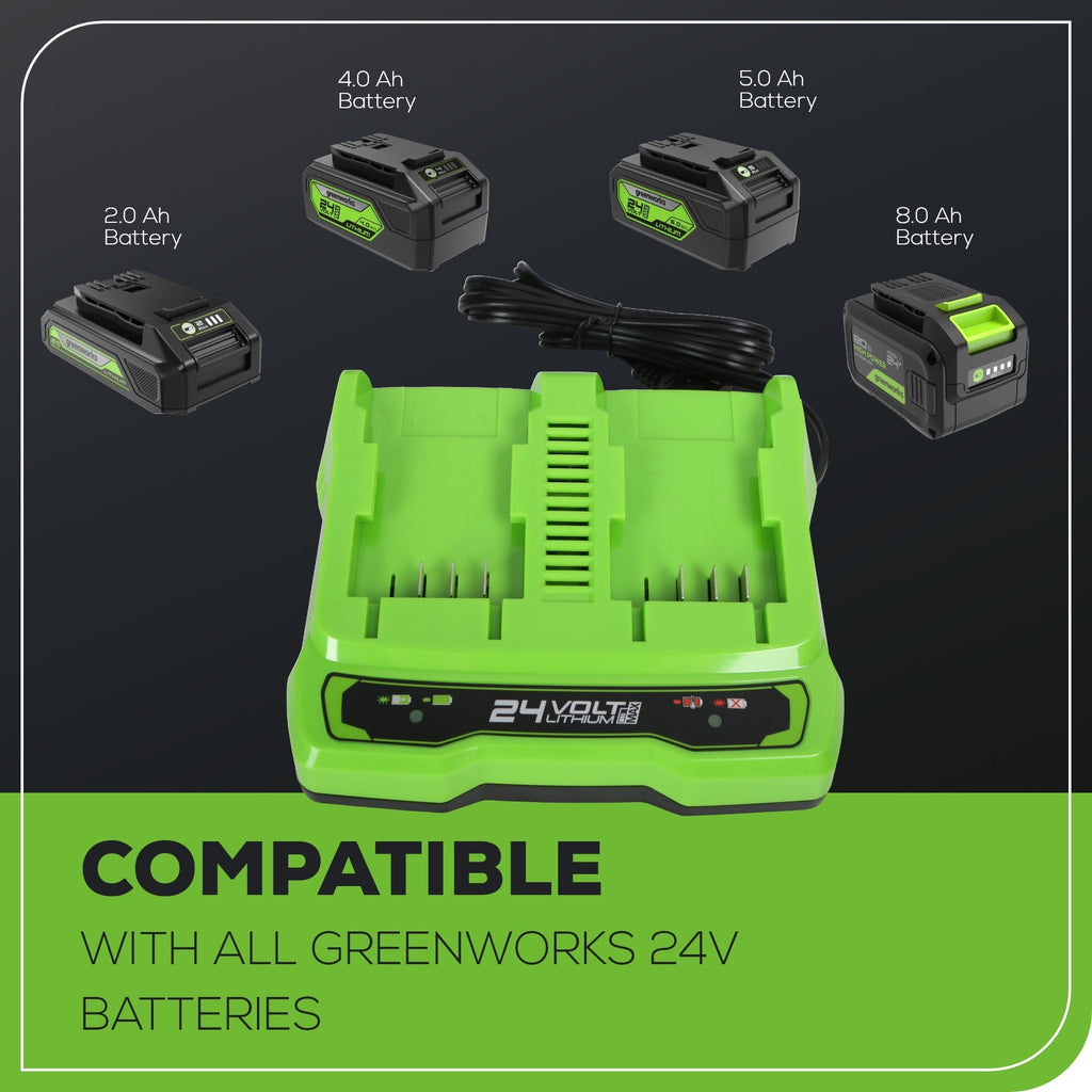 24V 4.0 Ah USB Battery (2-Pack) Starter Kit and Dual-Port Rapid Charger