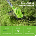 40V 15" Cordless Battery String Trimmer/Blower Combo Kit: 2.5 Ah Battery and Charger