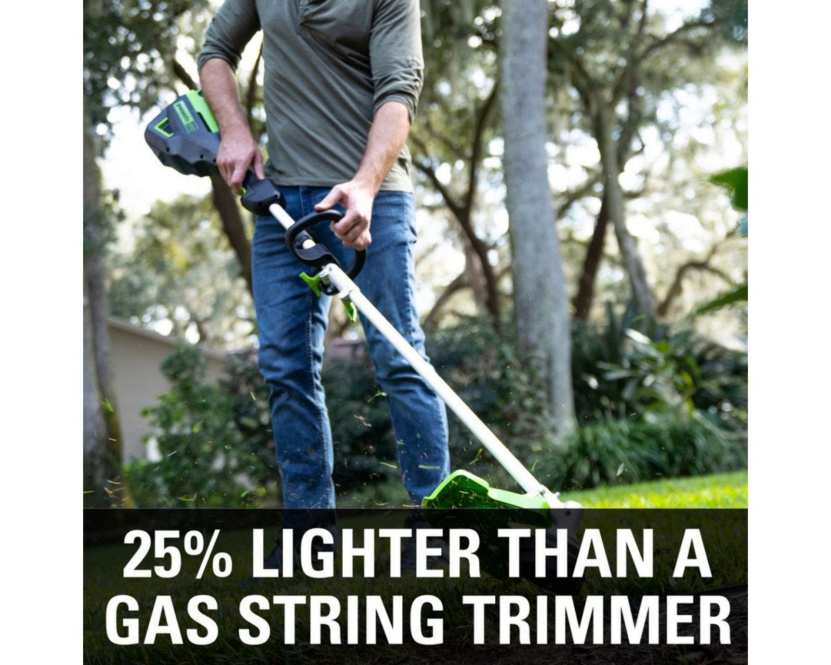 60V 16" Cordless Battery String Trimmer (Attachment Capable)and 10" Cultivator Attachment Combo Kit: 4.0 Ah Battery and Charger