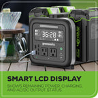 40V 500W 4-Slot Inverter Portable Power Station, (4) 4.0 Ah Batteries and Built-In Charger