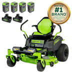 60V 42" Electric CrossoverZ Zero Turn Mower with (4) 8 Ah Batteries and (2) Dual-Port Turbo Chargers, CRZ4262