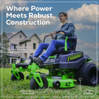 60V 42" Electric CrossoverZ Zero Turn Mower with (4) 8 Ah Batteries and (2) Dual-Port Turbo Chargers, CRZ4262
