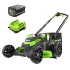 80V 25" Cordless Battery Dual Blade Self-Propelled Mower: 4.0 Ah Battery and Rapid Charger, LM2508S