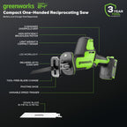 24V 1" One-Handed Compact Reciprocating Saw (Tool Only)