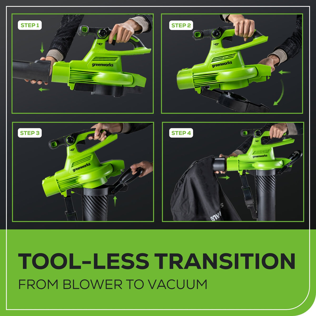40V 505 CFM Cordless Battery Leaf Blower/Vacuum: 5.0 Ah Battery and Charger