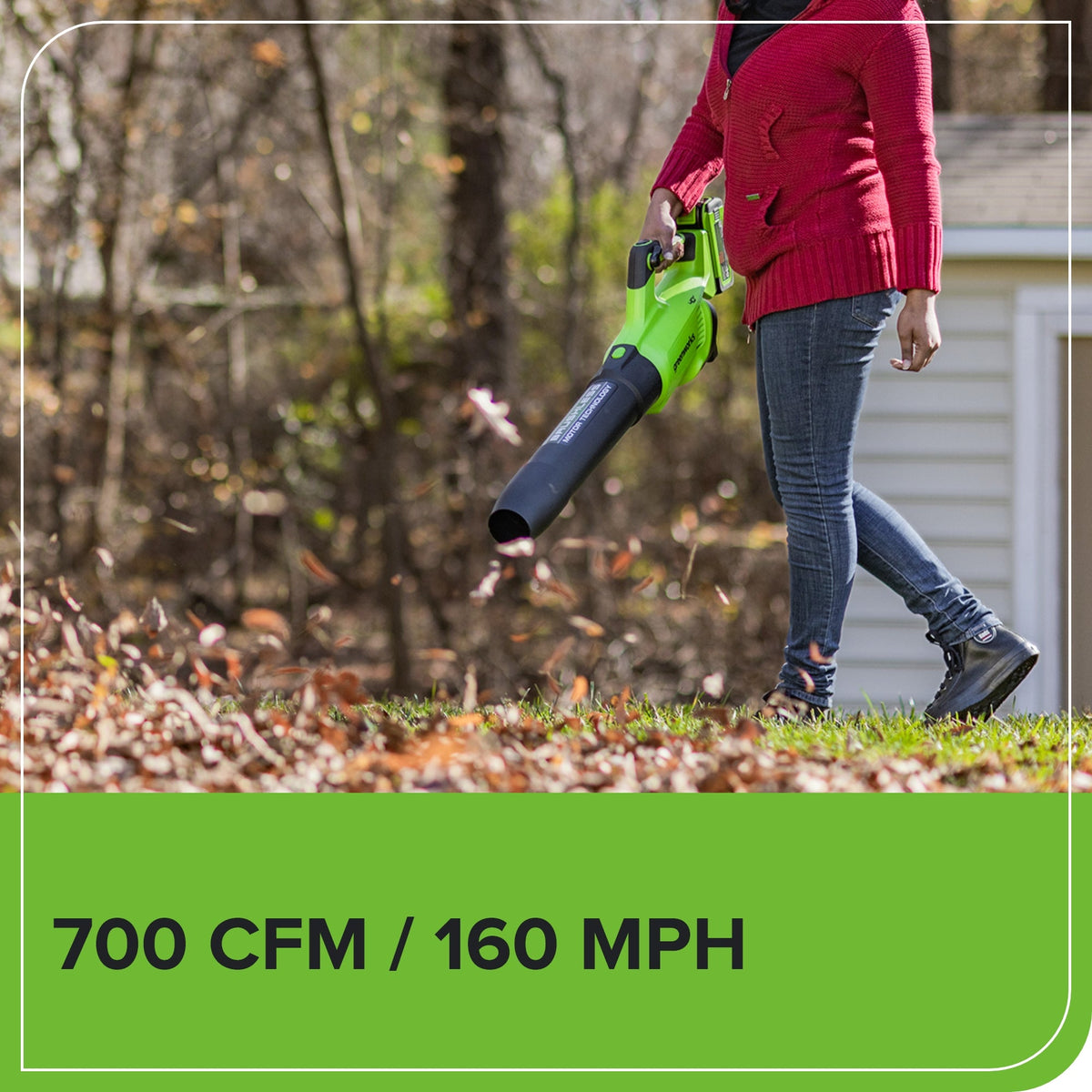40V Gen 2.5 700 CFM Cordless Battery Brushless Leaf Blower, 8.0 Ah Battery and Charger
