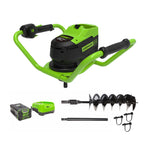 80V Cordless Battery Brushless Earth Auger / Post Hole Digger, 4Ah Battery and Charger